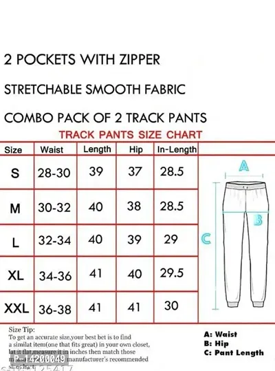 Stylish  Nylon Solid Regular Track Pants For Men Pack Of 2-thumb4