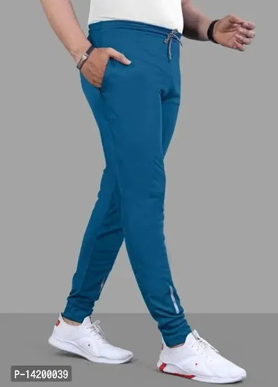 Stylish Multicoloured Nylon Solid Regular Track Pants For Men Pack Of 2-thumb4
