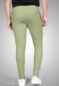 Green Polyester Blend Regular Track Pants For Men-thumb1