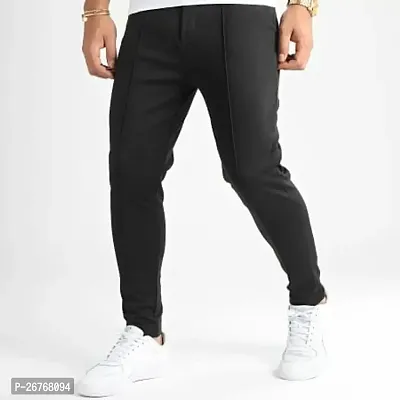 Classic Cotton Blend Solid Track Pants for Men