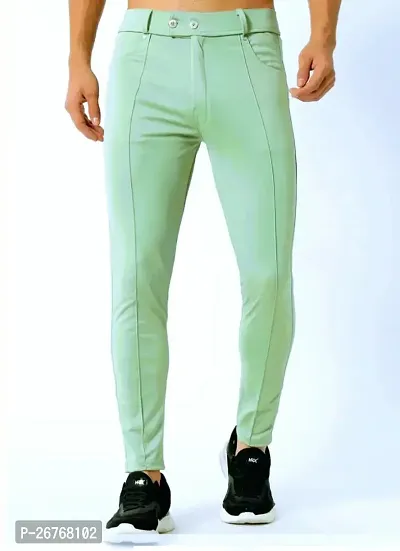 Classic Cotton Blend Solid Track Pants for Men