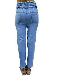 Western Wear Fashionable Regular Women Light Blue Jeans-thumb1