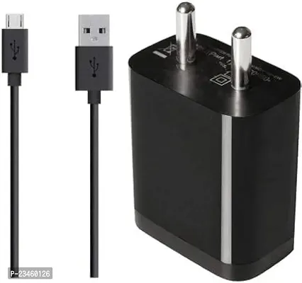 Charger|10W Wall Charger With Usb Cable|Compatible For Mobile Fast Charging |(Adapter+Usb To Micro Usb Cable)-thumb0