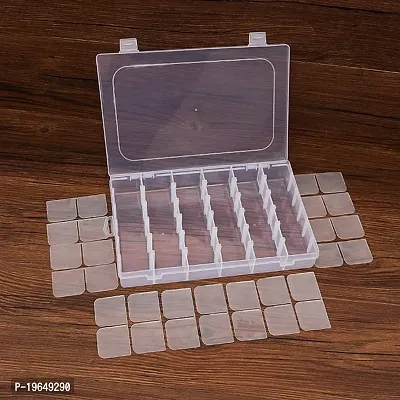 PhilocalyEnterprise  36 Grid Cells Plastic Multipurpose Jewelry Organizer Storage Box - Transparent-thumb0