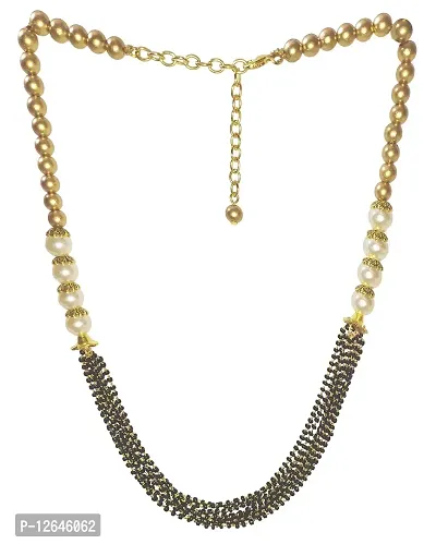 siddhi art jewellery Latest Design Black Pearl Base Metal Mangalsutra for women