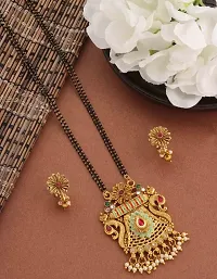 Untouched Meenakari Traditional Ethnic Diomond Kundan Gold Plated Pearl Designer Mangalsutra Set for Woman-thumb2