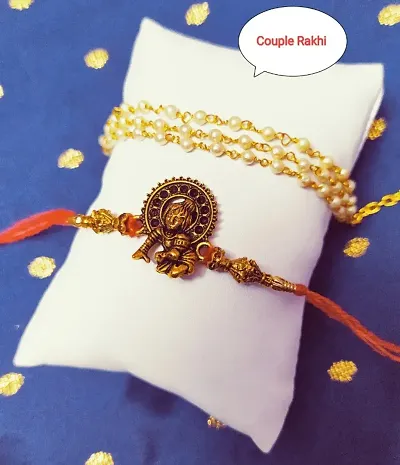 Handmade Designer Rakhi Set For Couple Pack Of 2