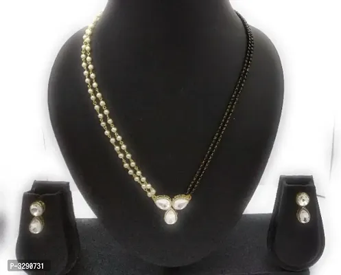 New style mangalsutra with earring-thumb2