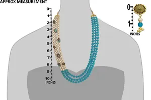 Women Glass Pearl Stone Layer Moti Necklace Set-thumb1