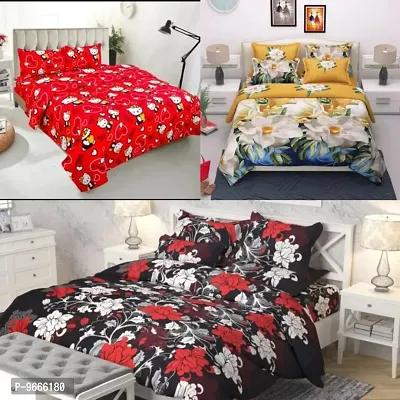 sara hub 3 bedsheets combo (90*90)with 6 pillow covers(17*27)