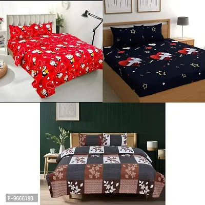 sara hub 3 bedsheets combo (90*90)with 6 pillow covers(17*27)