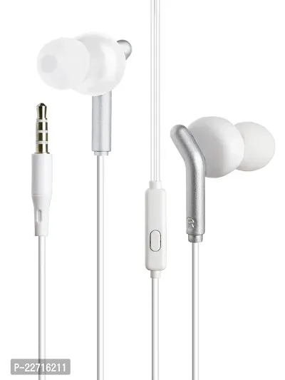 Stylish In-ear Wired 3.5 MM Single Pin Headsets With Microphone-thumb0