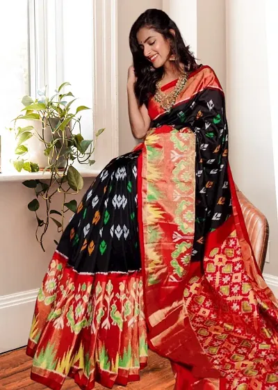 Cotton Slub Printed Zari Border Sarees with Blouse Piece