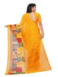 Stylish Georgette Printed Saree with Blouse Piece for Women-thumb1