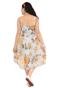 Fabulous White Georgette Printed Dress For Girls-thumb2