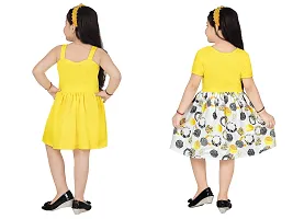 Fabulous Multicoloured Crepe Party Wear Frocks For Girls Pack Of 2-thumb2