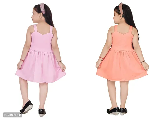 Fabulous Multicoloured Crepe Party Wear Frocks For Girls Pack Of 2-thumb3