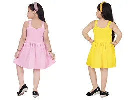 Fabulous Multicoloured Crepe Party Wear Frocks For Girls Pack Of 2-thumb2