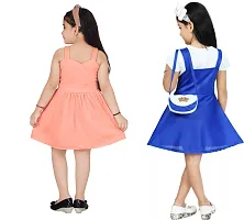 Fabulous Multicoloured Crepe Party Wear Frocks For Girls Pack Of 2-thumb2