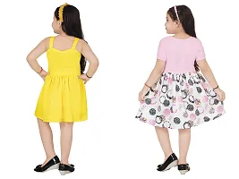 Fabulous Multicoloured Crepe Party Wear Frocks For Girls Pack Of 2-thumb2