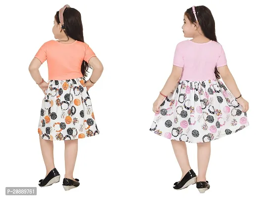 Fabulous Multicoloured Crepe Party Wear Frocks For Girls Pack Of 2-thumb3