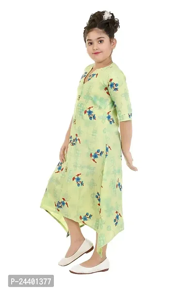 STYLO KIDS Girls 3/4 Length Party Dress Light Green-thumb2