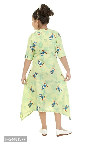 STYLO KIDS Girls 3/4 Length Party Dress Light Green-thumb3