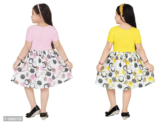 Fabulous Multicoloured Crepe Party Wear Frocks For Girls Pack Of 2-thumb3