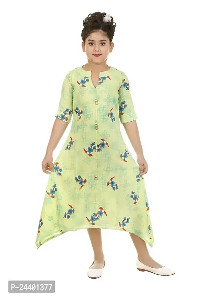 STYLO KIDS Girls 3/4 Length Party Dress Light Green-thumb0