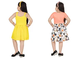 Fabulous Multicoloured Crepe Party Wear Frocks For Girls Pack Of 2-thumb2