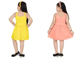 Fabulous Multicoloured Crepe Party Wear Frocks For Girls Pack Of 2-thumb2