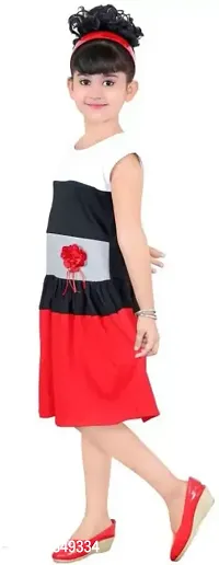 Girls Stylish Red A-Line  Dress-thumb2