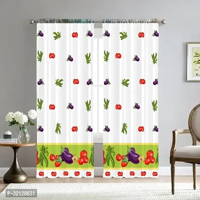 Stylish White Polyester Door Curtain Pack Of 2-thumb0