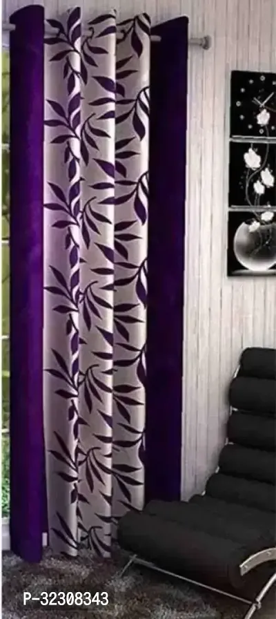 Stylish Multicoloured Polyester Door Curtain