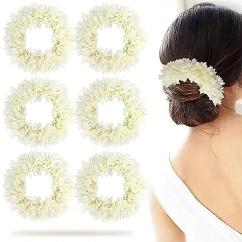 Flower Juda Gajra Hair Bun Accessory for Women( PACK OF 6)