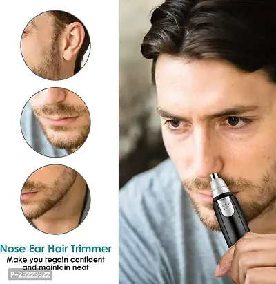 DRS Sharp New Ear and Nose Hair Trimmer Professional Heavy Duty Steel Nose Clipper Battery-Operated Painless Ear and Nose Hair Trimmer, Electric Nose Hair Shaver-thumb2