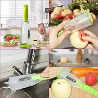 DRS Smart Multifunctional All in One Vegetable/Fruit Peeler for Kitchen with Storage Box for Collecting Skin, Stainless Steel Blade-thumb1