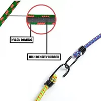 DRS High Strength Elastic Bungee/Shock Cord Cables Luggage Tying Rope with Hooks (Multicolour)-thumb3