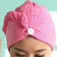 DRS Quick Turban Hair-Drying Absorbent Microfiber Towel/Dry Shower Caps/Bathrobe Hat/Magic Hair Wrap for Women (1)-thumb1