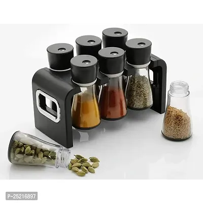 DRS Revolving Plastic Spice Rack Masala Organiser with Container Spice Stand for Kitchen Storage Holds 6 Bottles Jar and Container Spice Rack Spice Jar Set 6 Pcs-thumb3