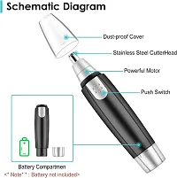 DRS Sharp New Ear and Nose Hair Trimmer Professional Heavy Duty Steel Nose Clipper Battery-Operated Painless Ear and Nose Hair Trimmer, Electric Nose Hair Shaver-thumb3