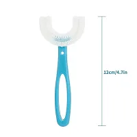 DRS U Shaped Toothbrush for Kids Manual Whitening Toothbrush Silicone Brush Head for Kids Children Infant Toothbrush For 6-12 Years Mouth-Cleaning-thumb3