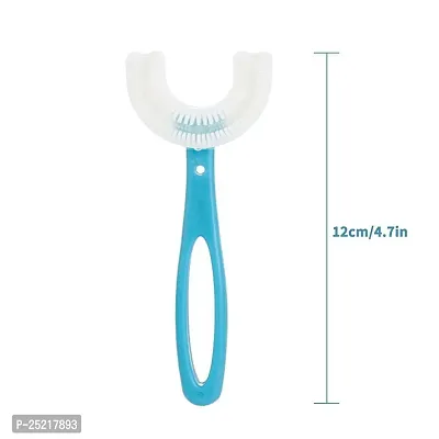 DRS U Shaped Toothbrush for Kids Manual Whitening Toothbrush Silicone Brush Head for Kids Children Infant Toothbrush For 6-12 Years Mouth-Cleaning-thumb4