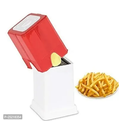 DRS Cutter Finger Chips with French Fries Chipper Potato Maker: Direct Push Operation Stainless Steel Blades with a Single Blade and a Multicolored ABS Plastic Body-thumb4