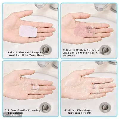 Paper Soap DRS Paper Soap Strips Box Mini Portable Travel Soap Paper Sheets Disposable Hand Washing Bath Scented Paper Soap for Outdoor, Camping Hiking (medium, 2)-thumb4