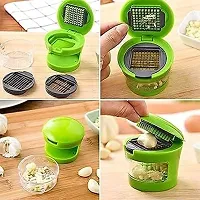 Ginger Garlic Crusher DRS I Stainless Steel Blades Multipurpose Easy Use I Crushers for Chilli, Ginger, Dry Fruits I Mini Press Chopper I Peeler I Slicer I Cutter for Kitchen I Assorted Color-thumb4