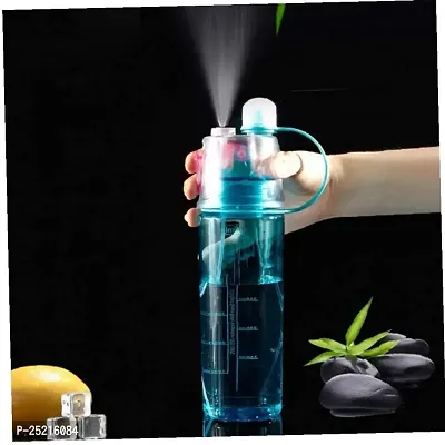 DRS Water Bottle,Water Mist Spray Bottle 2 in 1 Drink and Mist Water Bottle, Sports Spray Water Bottle Straw Outdoor Bicycle Water Mist Spray Bottle Sippers Dishwasher