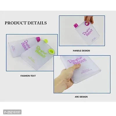 DRS Notebook Style Slim Water Bottle Portable Notebook Plastic Water Bottle Slim For Kids travel bottle, school bottle-thumb5