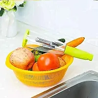 DRS Smart Multifunctional All in One Vegetable/Fruit Peeler for Kitchen with Storage Box for Collecting Skin, Stainless Steel Blade-thumb3