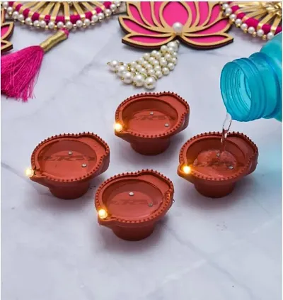 DRS Water Sensor Diyas for Diwali Decoration | Diyas for Home Decoration| Diwali Decoration Items for Home Decor Diyas | Diwali LED Diyas Candle with Water Sensing Technology E-Diya